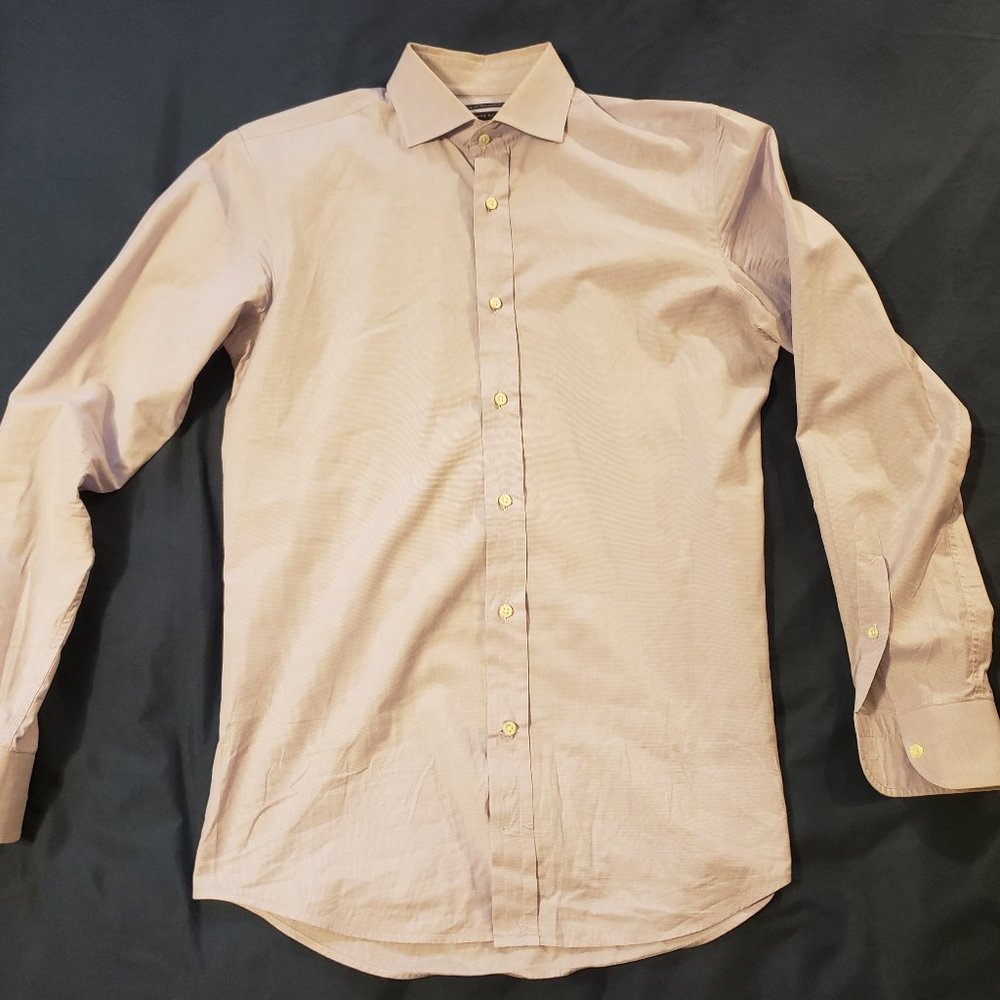 Ralph Lauren Black Label - purple micro check tailored fit LS button down